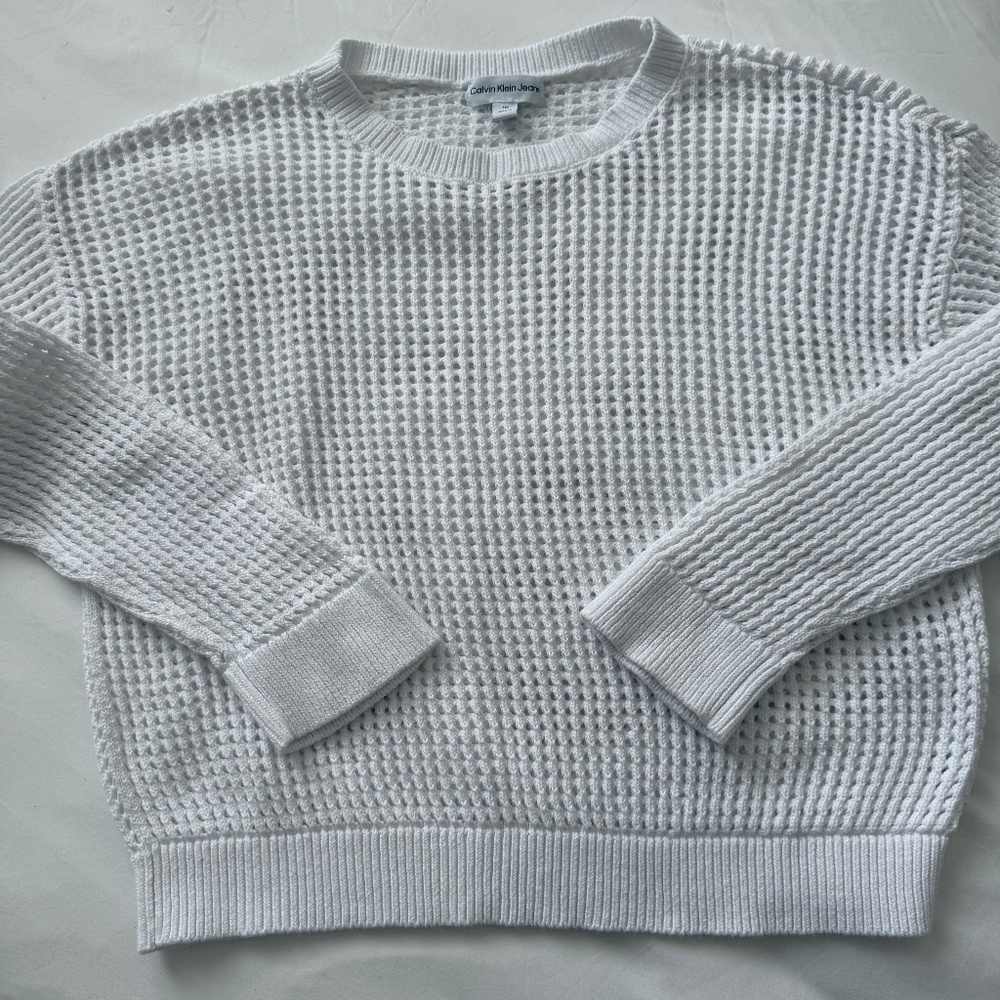 Calvin Klein Sweater Crochet Long Sleeve